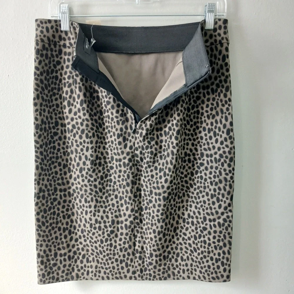 Ann‎ Taylor Women's Size 6 Cheetah Print Pencil Skirt Mini Elastic NWT $49.99!!!